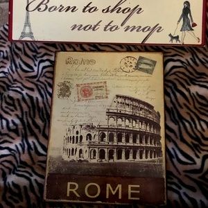 Metal 2 pc home decor -Rome&Paris-cute@&versatile